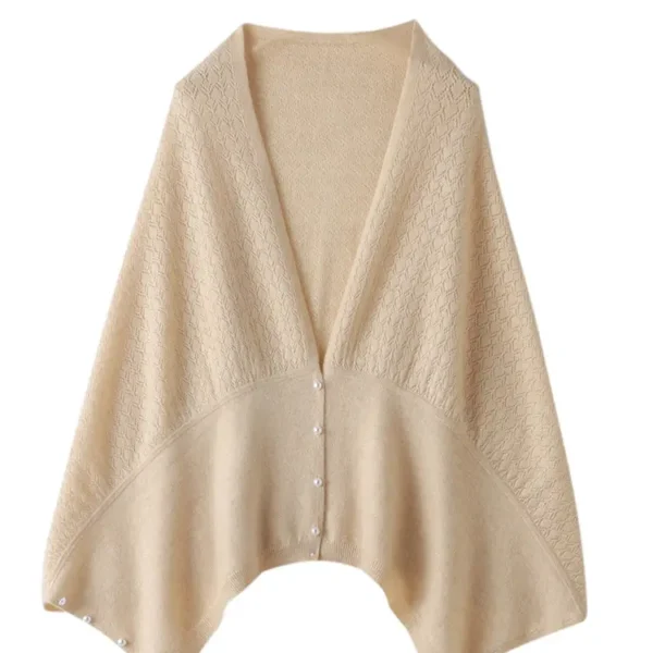 Alxa Pure Cashmere Lightweight Openwork Shawl